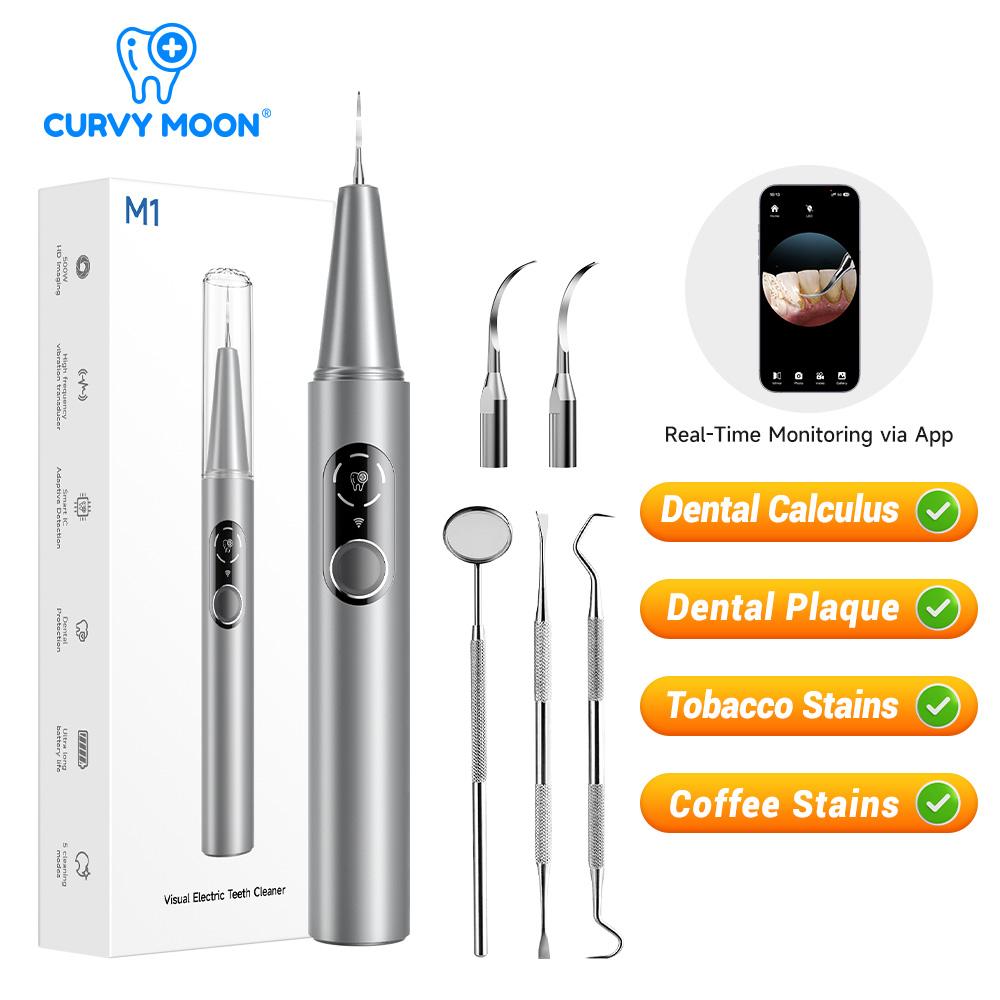 Teeth Whitening Products - Электрический ультразвуковой очиститель зубов CURVY MOON