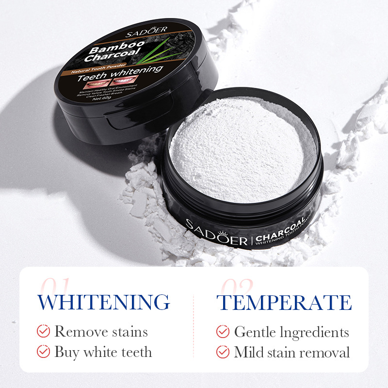 60 г порошок для отбеливания з – обзор и цена Teeth Whitening Charcoal Powder